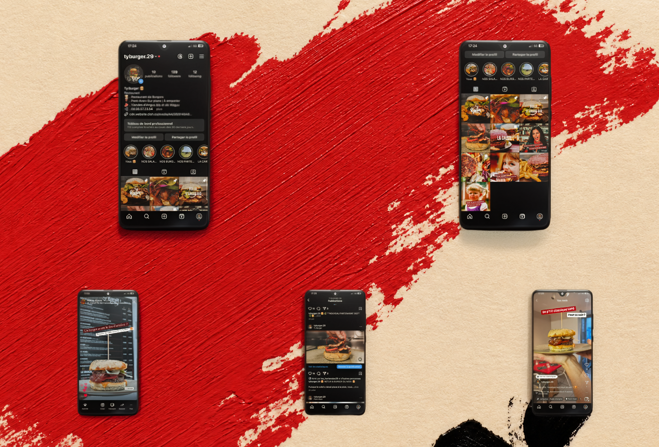 Communication réseaux sociaux et supports digitaux — Ty Burger par LIVENN